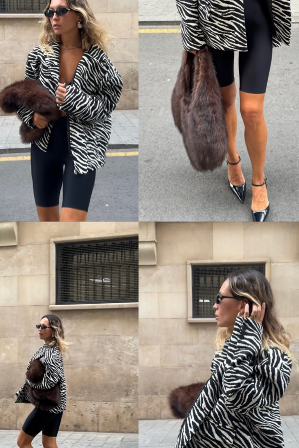 Blazer Zebra Print